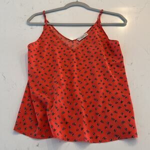 Abercrombie and Fitch Orange Butterfly Print Cami Tank Top Size Women's Small
